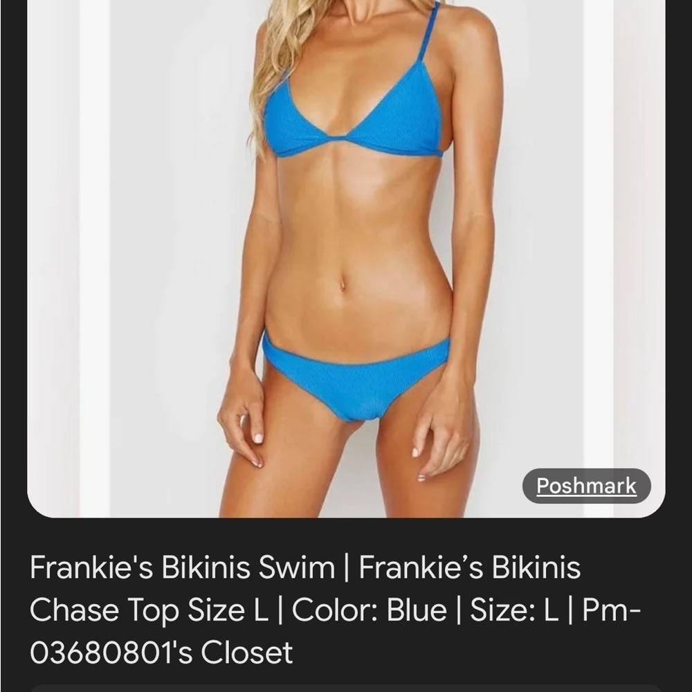 Frankie’s Bikinis Chase top in Cobalt Size Small Amethyst brand